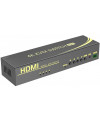 מתג KVM מ-4 מחשבים לעמדת עבודה אחת אוטומטי HDMI 4K@60HZ + USB2.0 + AUDIO עם ספק כוח, שלט רחוק וכבלים