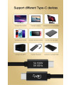 כבל  20Gbps 60W 4K@60HZ USB 4.0, תקע USB C זכר - C זכר 5 מטר