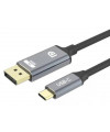 כבל USB C זכר ל-DISPLAYPORT זכר דו-כיווני באורך 1.8 מטר, תומך 4K@144HZ 8K@60Hz
