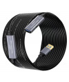 כבל מאריך אקטיבי USB3.2 GEN1 זכר - נקבה מוגבר, 5 מטר + שקע DC