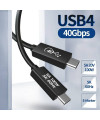 כבל USB-C USB 4.0 דאטה וטעינה מהירה 40Gbps 240W 8K@60Hz - 2 מטר