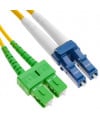 מגשר אופטי דופלקס 2 מטר LC/UPC ל-SC/APC | כבל אופטי סינגל מוד