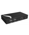 קופסת מיתוג KVM מ-2 מחשבים לעמדת עבודה אחת VGA + USB, כולל כבלים