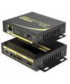 מרחיק KVM HDMI+USB+IR על CAT6 עד 60מ ב-4K@60HZ עד 100מ ב-1080P@60HZ