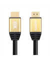 כבל HDMI מוזהב עם חיבורי HDMI וסימון 8K
