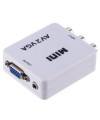 ממיר 3xRCA AV ל-VGA עם ספק כוח