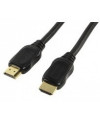כבל HDMI שחור עם מחברים מוזהבים