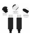 כבל USB-C ל-USB-C TopX 10Gbps 100W עם תמיכת 4K@60Hz באורך 0.5 מטר