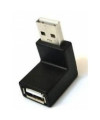 מתאם USB 2.0 זוויתי שחור 90 מעלות זכר-נקבה