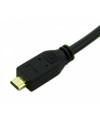 כבל Micro HDMI שחור עם מחבר זכר מוזהב