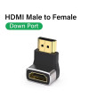 מתאם HDMI 2.1 זווית 90 מעלות זכר לנקבה כלפי מטה – תומך 4K/8K
