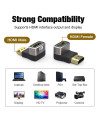 מתאם HDMI 2.1 זווית 90 מעלות זכר לנקבה כלפי מטה – תומך 4K/8K