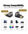 מתאם HDMI 2.1 זווית 90 מעלות זכר לנקבה ימין – תומך 4K/8K