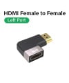 מתאם HDMI 2.1 זווית 90 מעלות זכר לנקבה שמאל – תומך 4K/8K