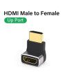 מתאם HDMI 2.1 זווית 90 מעלות זכר לנקבה כלפי מעלה – תומך 4K/8K
