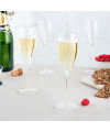 סט 4 כוסות לשמפניה מים/יין מקריסטל 220 מ"ל Prosecco