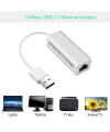 מתאם רשת מ- USB 2.0 ל- LAN RJ45 GIGABIT