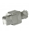 שקע קיסטון לכבל רשת RJ45 CAT6a מסוכך מקצועי