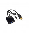 מתאם מ-HDMI ל- VGA כולל אודיו