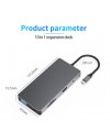 תחנת עגינה איכותית מחיבור  USB TYPE C 3.1 למגוון חיבורים תמוך 4K