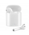 זוג אוזניות אלחוטיות I7S TWS Bluetooth כולל מיקרפון מובנה,בית טעינה צבע לבן