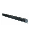 פנל שיערות לארון תקשורת 19'' 1U ללא מגש - שחור