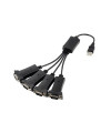usb to serial | מפצל USB ל- 4 חיבורים סיריאליים RS232 אורך 1.5 מטר צ'יפסט מקצועי FTDI