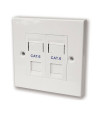 קופסת רשת כפולה Cat6 | Deep Plastic Box N1084 | פתרון איכותי לרשת אמינה