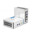 מחשב מיני GMK-M3 בצבע כסוף-לבן עם חיבורי USB, HDMI, DP ו-Type-C
