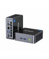מחשב מיני GMK-M3 Mini PC שחור עם חיבורי USB, HDMI ו-LAN