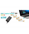 ספק כח אוניברסלי usb Type-C 65W | מטען למחשב נייד מהיר ורב-תכליתי