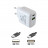מטען USB מהיר לקיר עם 2 יציאות תומך PD 20W לטלפונים